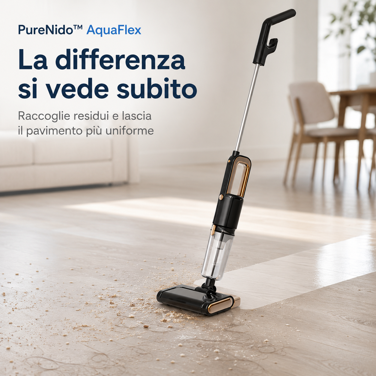 PureNido™ AquaFlex – Aspirapolvere e Lavapavimenti 2 in 1