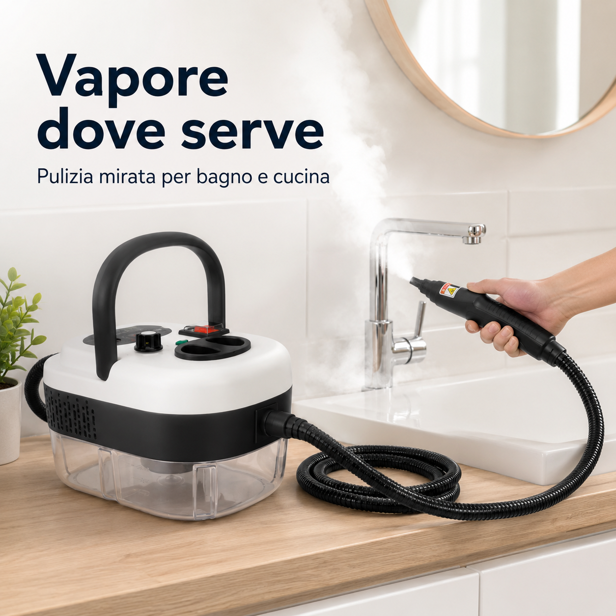 PureNido™ SteamJet – Pulitore a Vapore Portatile Multisuperficie