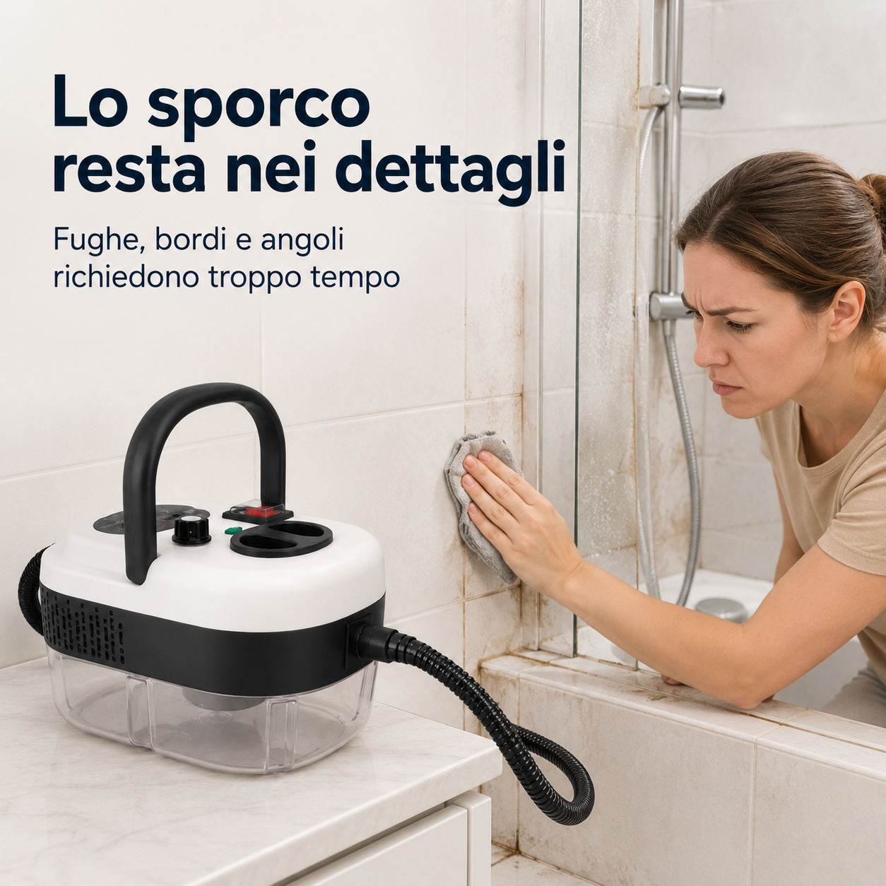 PureNido™ SteamJet – Pulitore a Vapore Portatile Multisuperficie