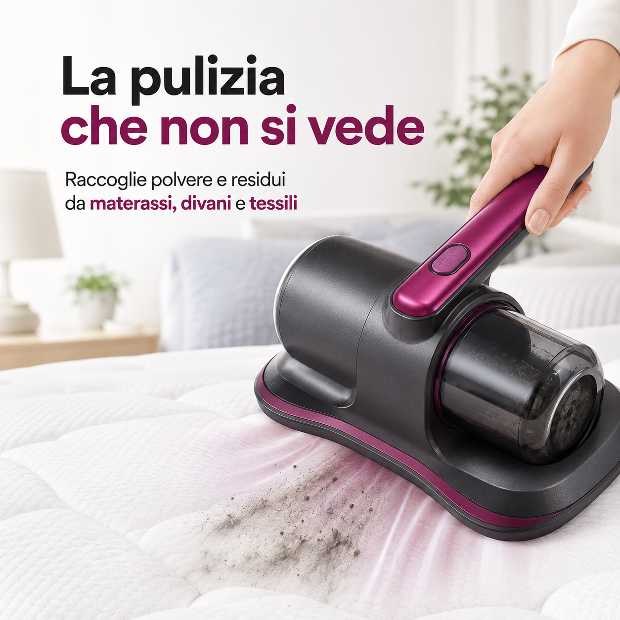 PureNido™ DustCare – Aspirapolvere USB per Materassi, Divani e Tessili