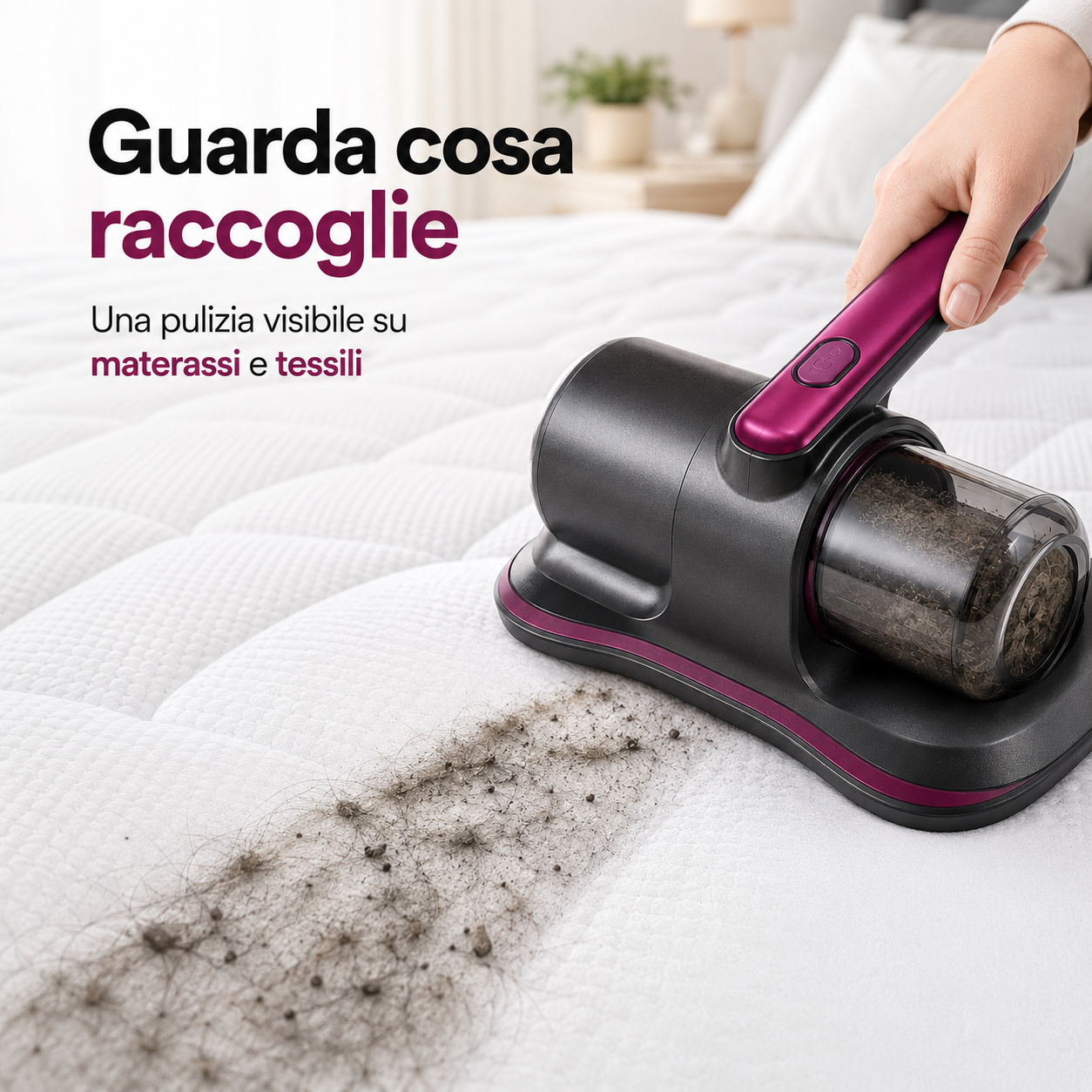 PureNido™ DustCare – Aspirapolvere USB per Materassi, Divani e Tessili