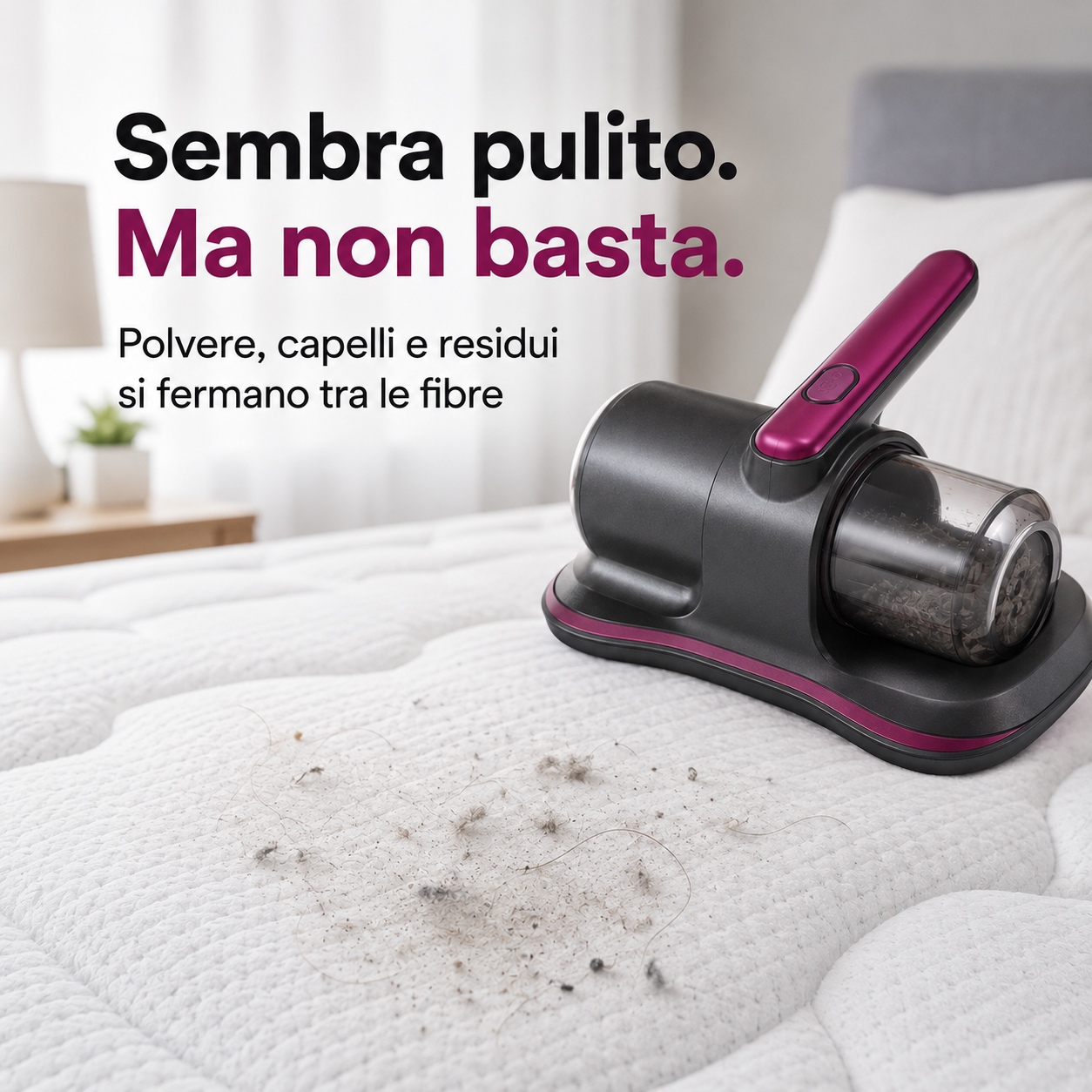 PureNido™ DustCare – Aspirapolvere USB per Materassi, Divani e Tessili