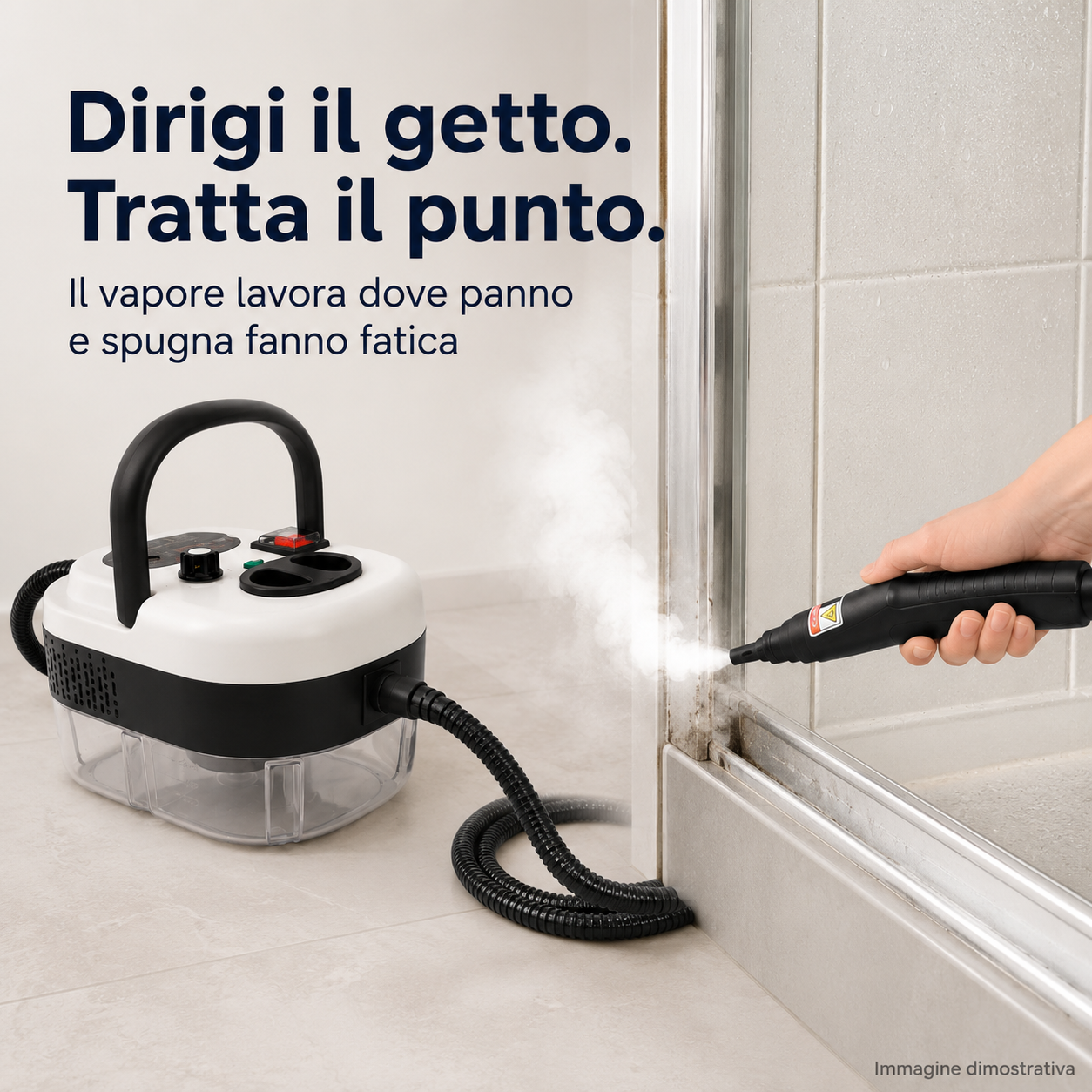 PureNido™ SteamJet – Pulitore a Vapore Portatile Multisuperficie