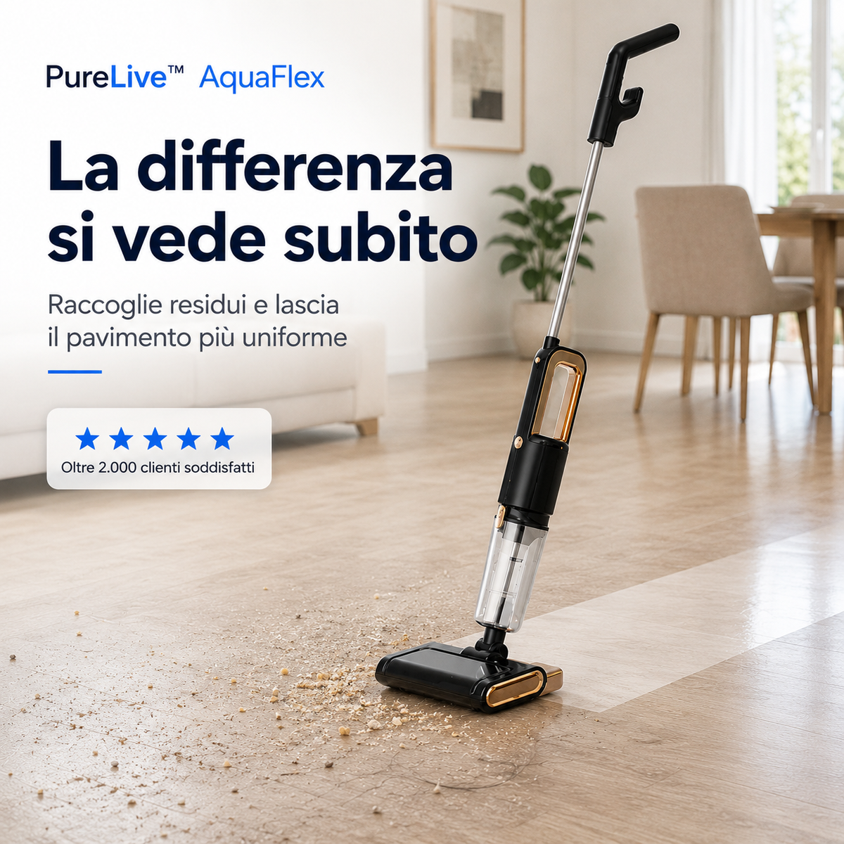 PureLive™ AquaFlex – Aspirapolvere e Lavapavimenti 2 in 1